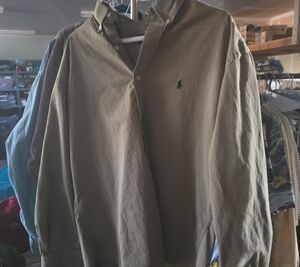 Polo by Ralph Lauren Olive Lightweight Button-Front Shirt Jacket